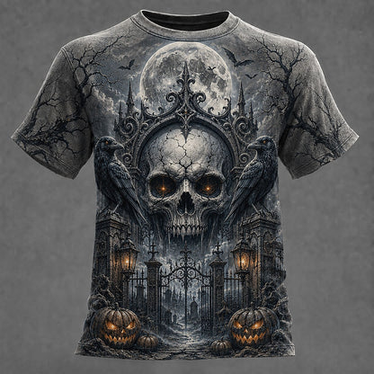 Men's Skull Optical Illusion Graphic Tee