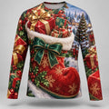 Men's Christmas Scene Long Sleeve Graphic Tee