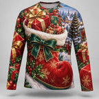 Men's Christmas Scene Long Sleeve Graphic Tee