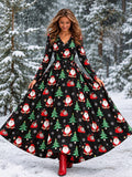 Women's Vintage Ombre Christmas Party Maxi Dress