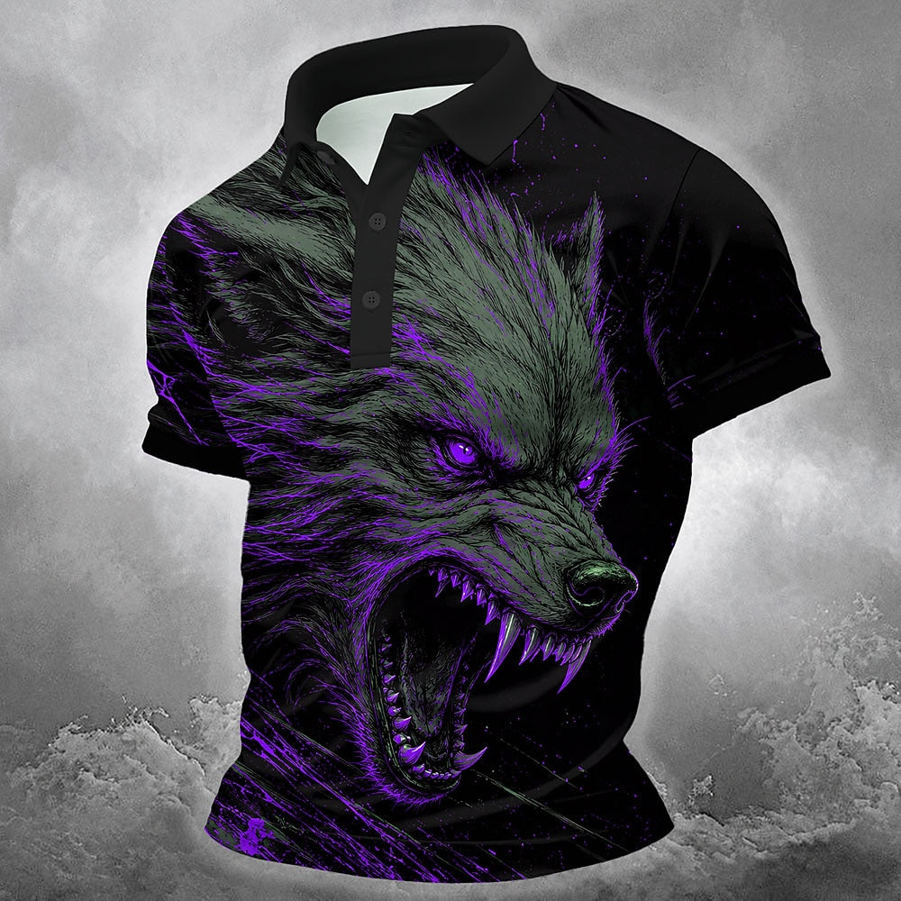 Men's Werewolf Animal Polo Shirt