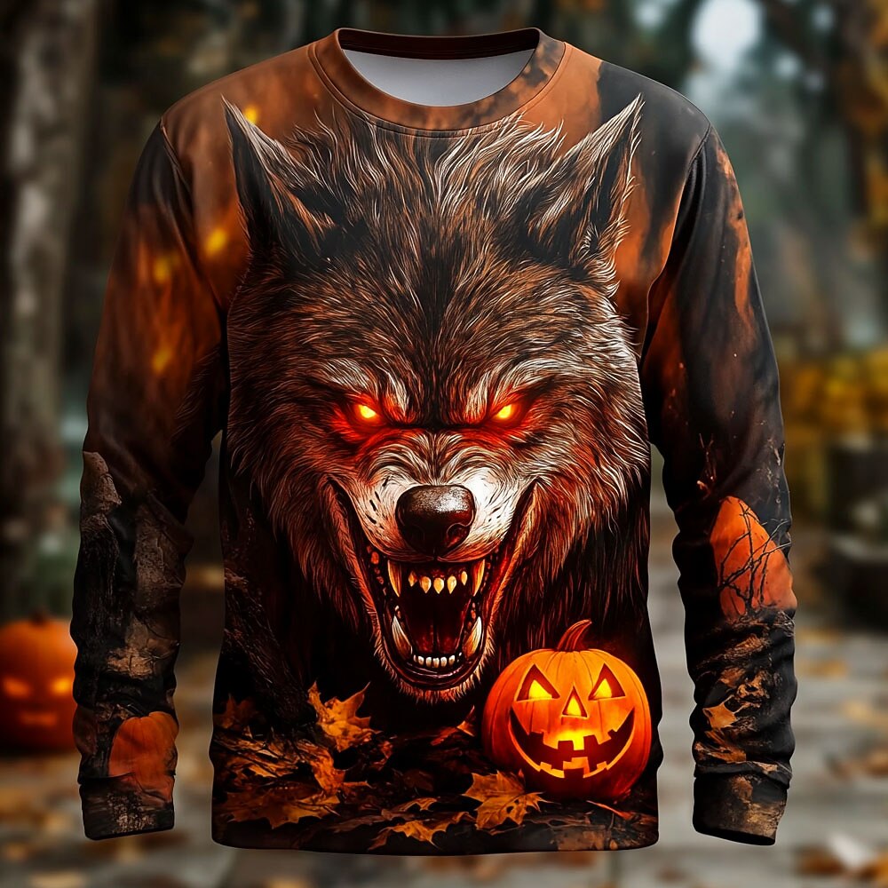 Men's 3D Werewolf Fashion Graphic Tee