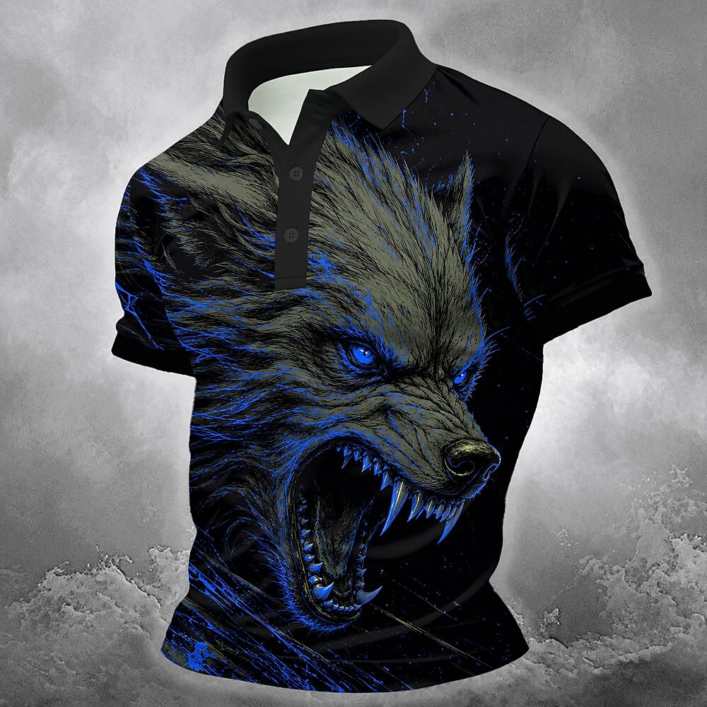 Men's Werewolf Animal Polo Shirt