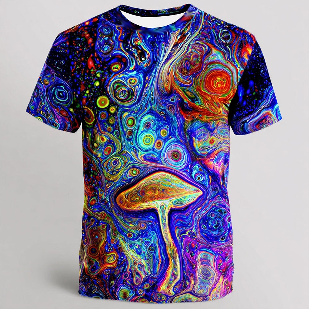 Men's Purple Optical Illusion Graphic Tee