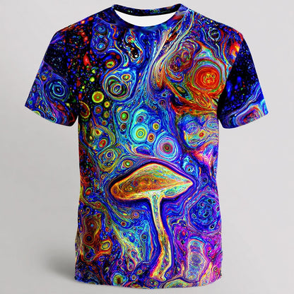 Men's Purple Optical Illusion Graphic Tee