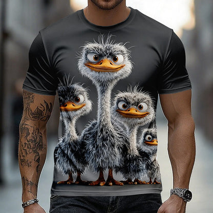 Men's Wild Ostrich Safari Graphic Tee