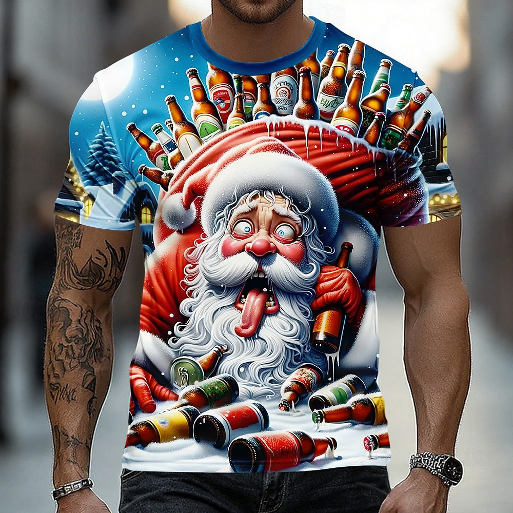 Men's Christmas Santa Vacation Graphic Tee