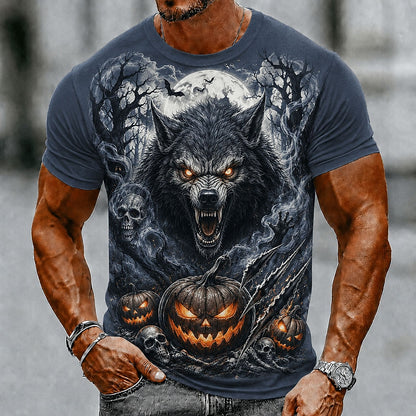 Men's Werewolf Night Graphic Street Tee