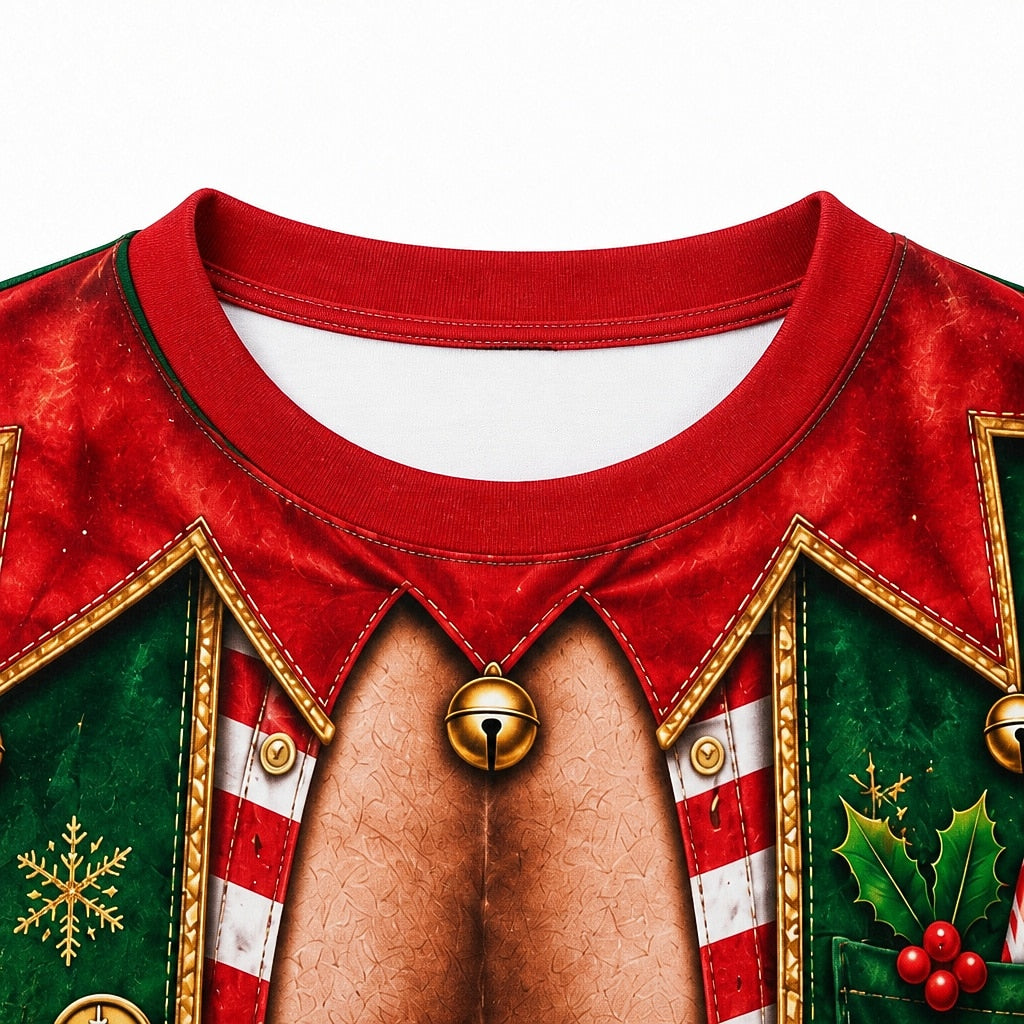 Christmas Sexy Elf Funny Graphic T-Shirt