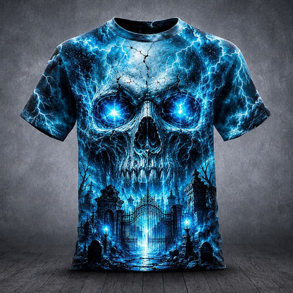 Men's Gothic Skull Bone Graphic Tee