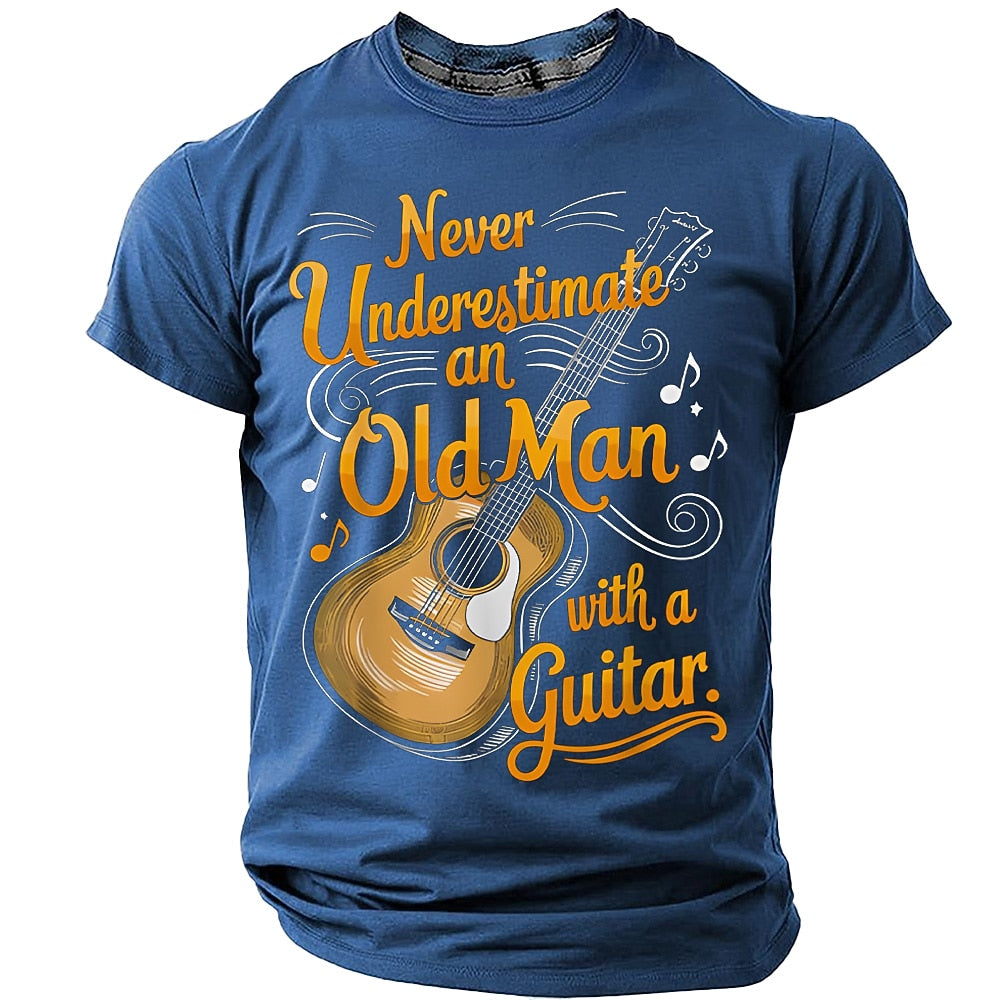 Men's Old Man Guitar Graphic Tee