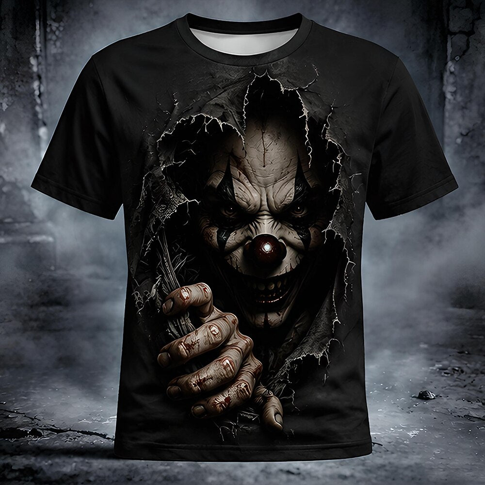 Men's Scary Creepy Clown Halloween Tee