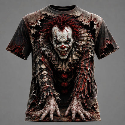 Men's Evil Clown Graphic Illusion Tee