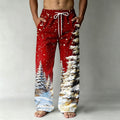 Christmas Tree Graphic Drawstring Trousers