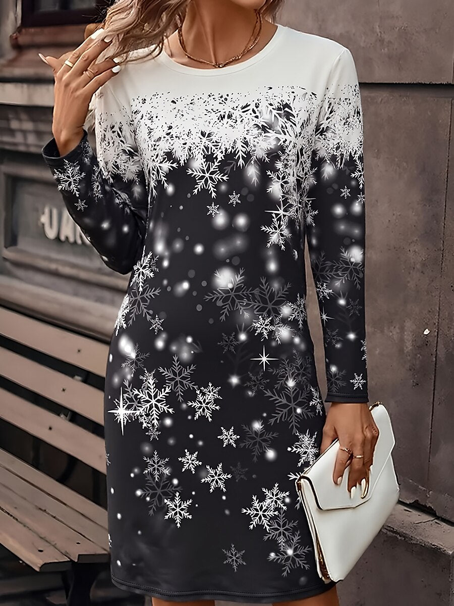 Women's Christmas Graphic Party Dress
