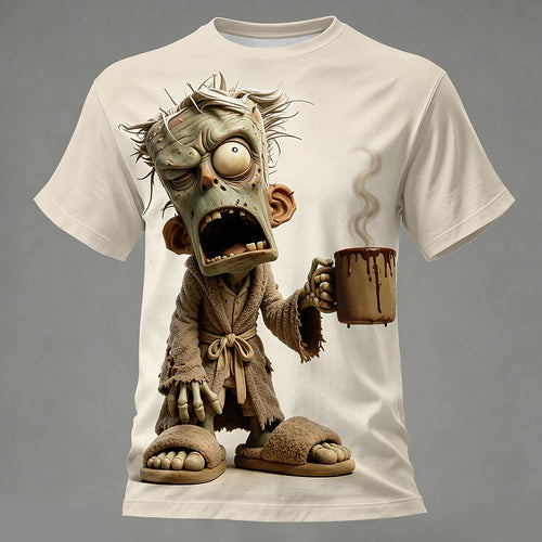 Men's Skull Zombie Graphic Casual T-Shirt
