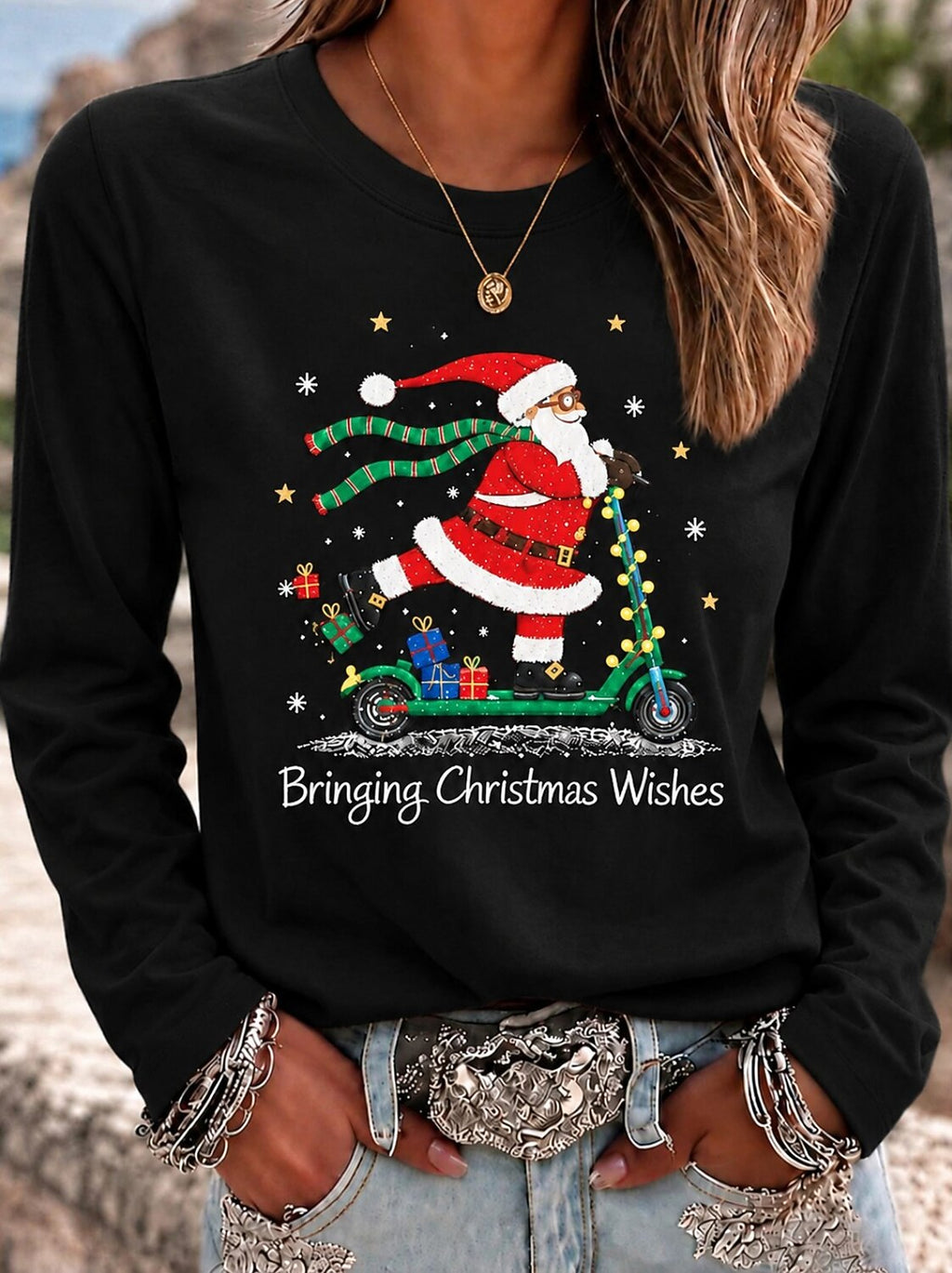 Santa Claus Festive Women's Shirt