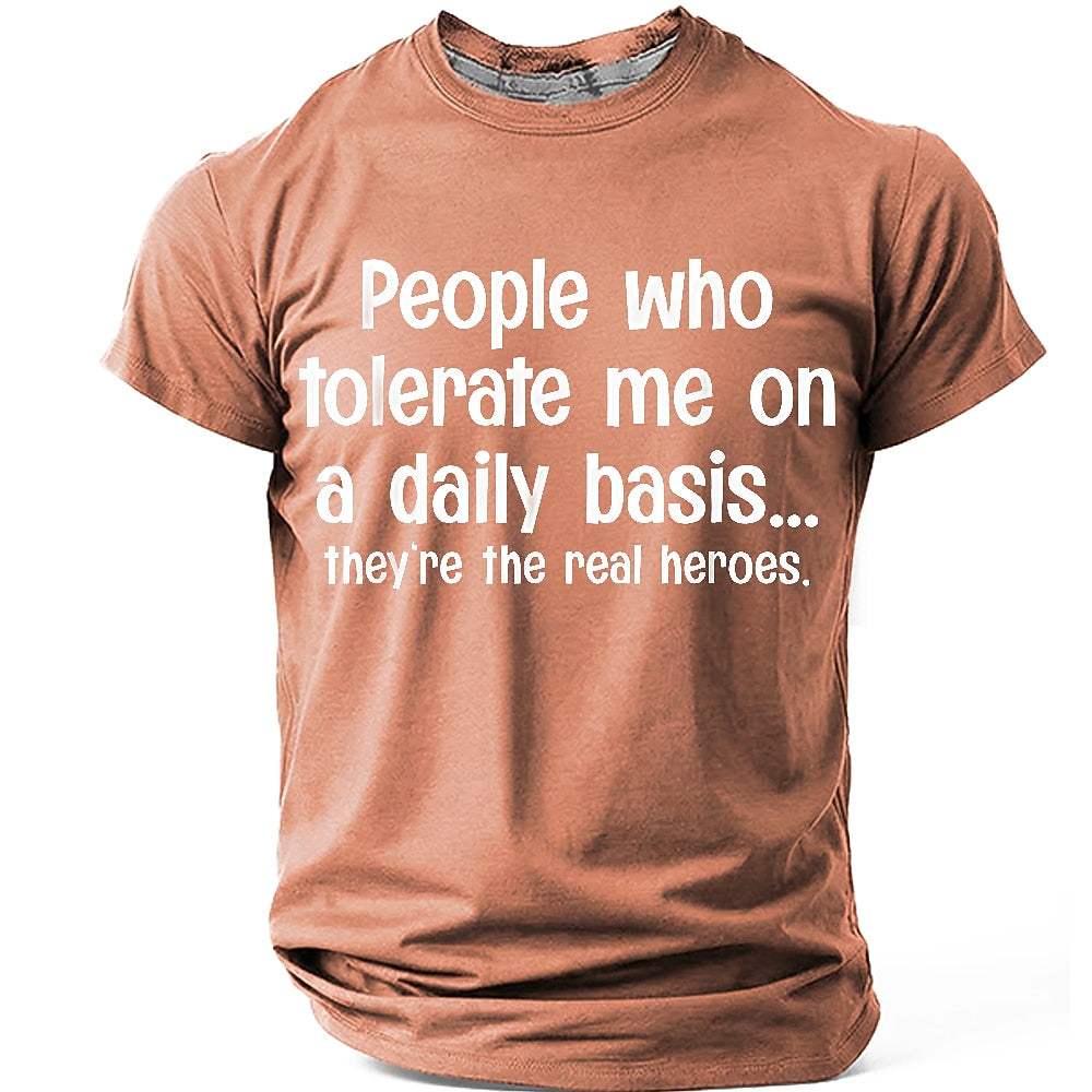 Men's Humorous Graphic Print Tee