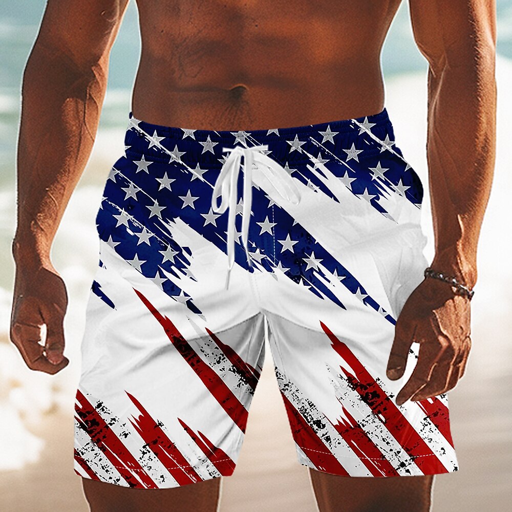 Men's Patriotic Flag Swim Shorts