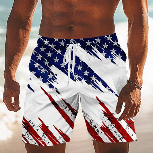 Men's Patriotic Flag Swim Shorts