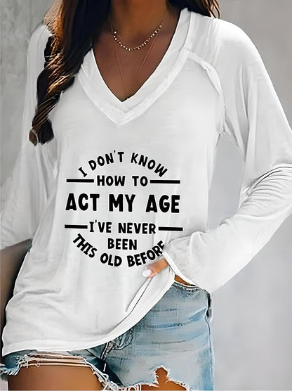 Women's Everyday Letter Graphic Quote Tee