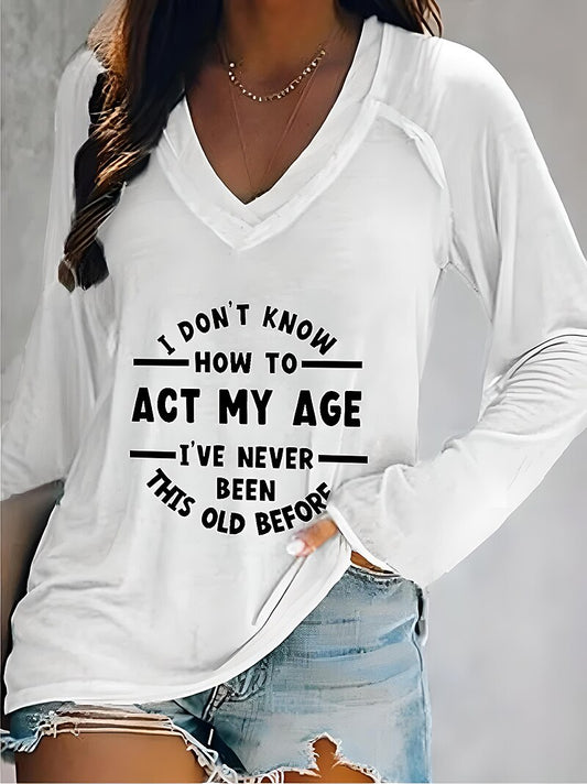 Women's Everyday Letter Graphic Quote Tee