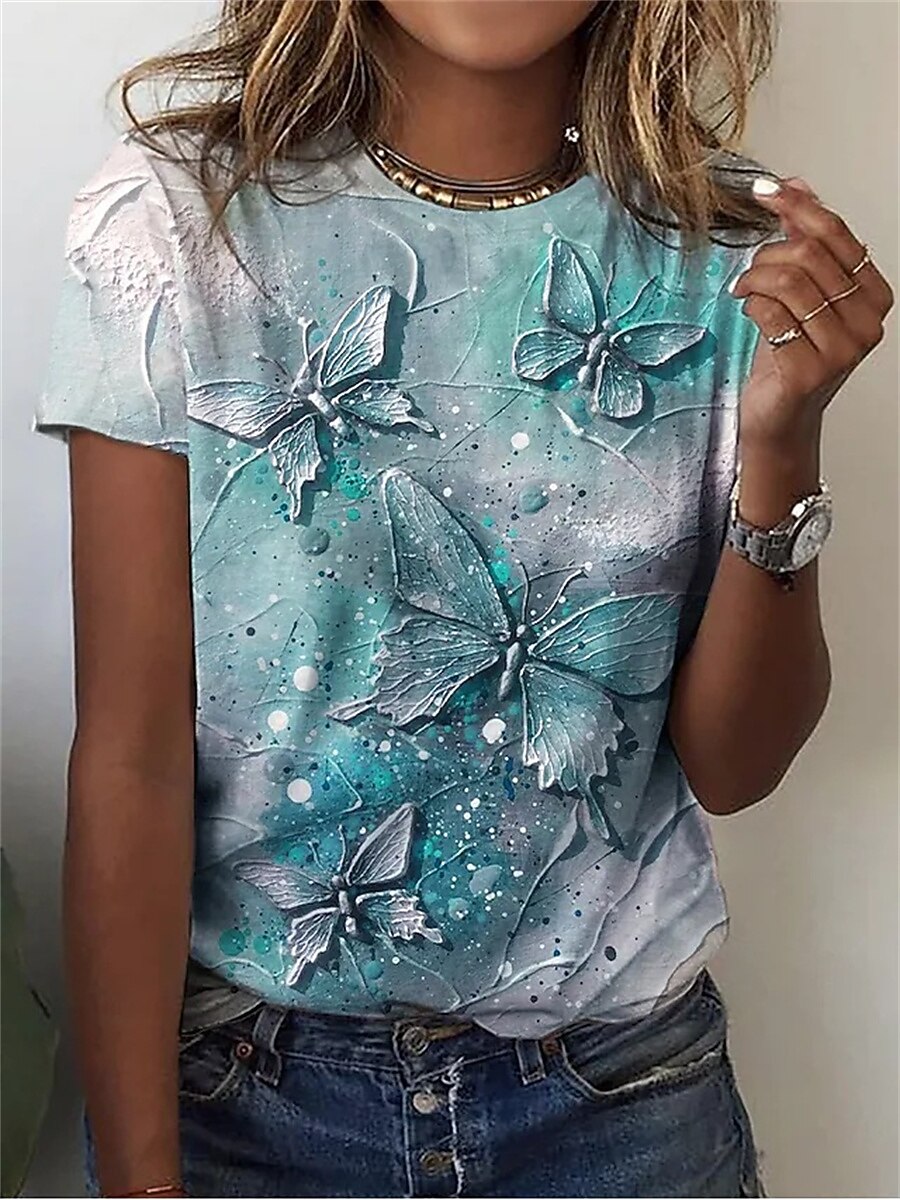 Women's Modern Butterfly Graphic Tee