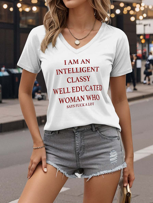 Women's Party Ready Graphic Quote Tee