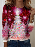 Women's Christmas Tree Stylish Longsleeve Tee