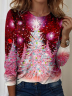 Women's Christmas Tree Stylish Longsleeve Tee