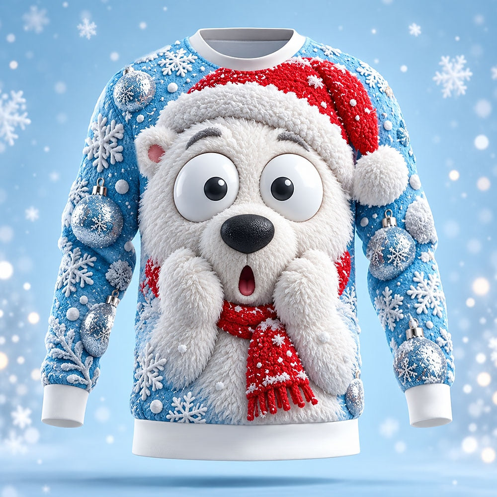 Men's Santa Claus Holiday Graphic Crewneck Sweatshirt