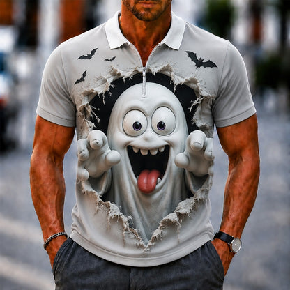 Men's Ghost 3D Cartoon Polo Shirt