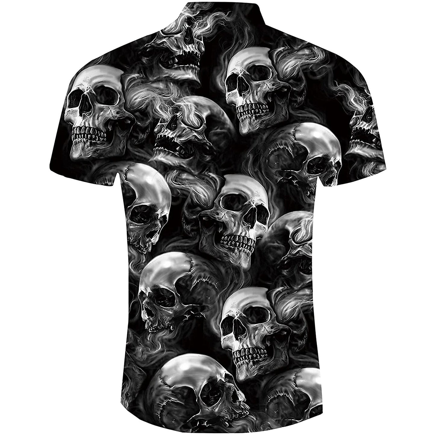 Men's Skull Punk Gothic Button Shirt