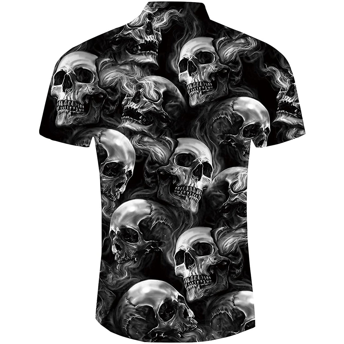 Men's Skull Punk Gothic Button Shirt