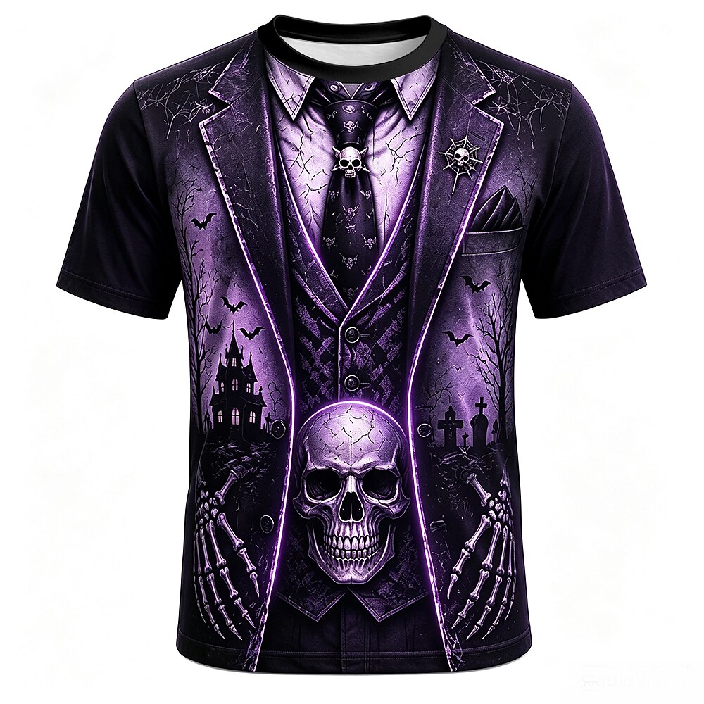 Men's Skull Illusion Print Tee