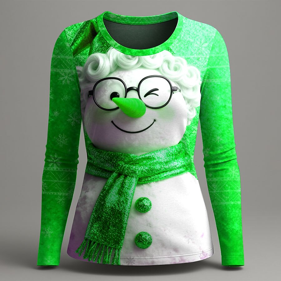 Women's Snowman Christmas Vintage Graphic Tee