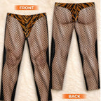 Fishnet Stockings Print Christmas Pajama Pants