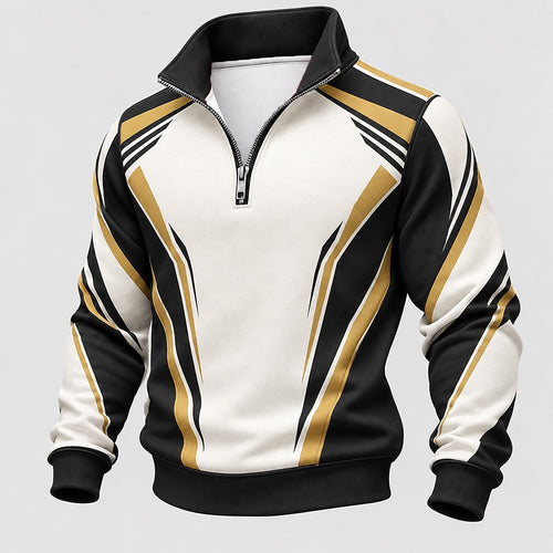 Men's Geometric Half Zip Sweatshirt