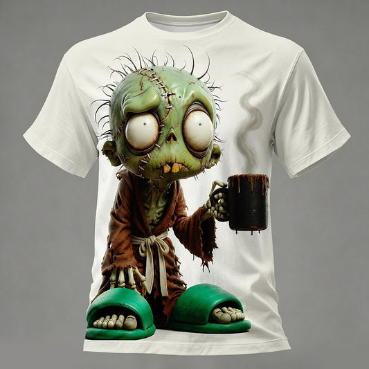 Men's Horror Zombie Bone Graphic T-Shirt