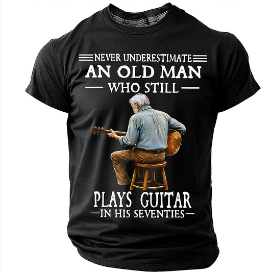 Men's Seventies Guitar Hero Graphic Tee