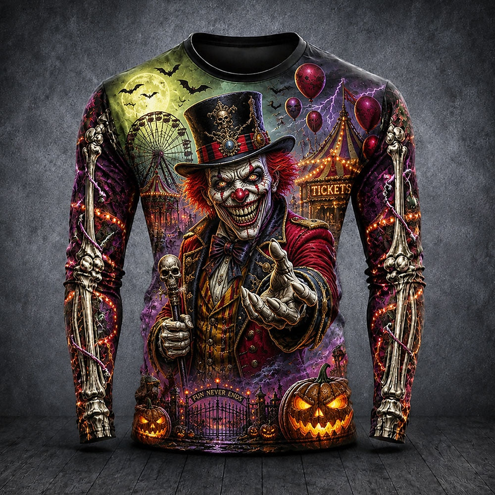Men's Halloween Clown Graphic Shirt