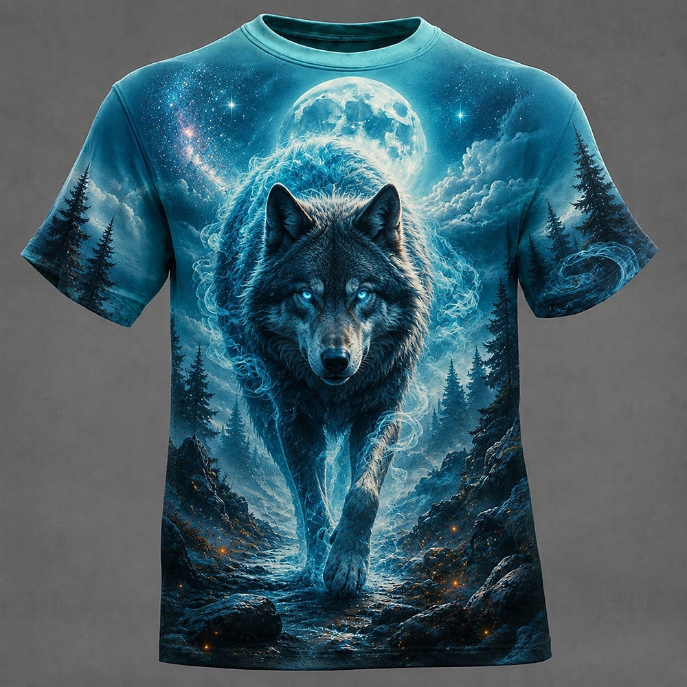 Men's Wolf Tiger Duck Animal Graphic Tee