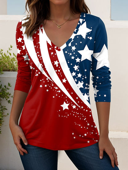 Women's Liberty Stars Long Sleeve Tee