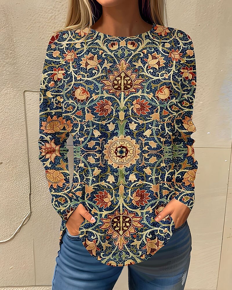 Women's Holiday Floral Garden Graphic Tee