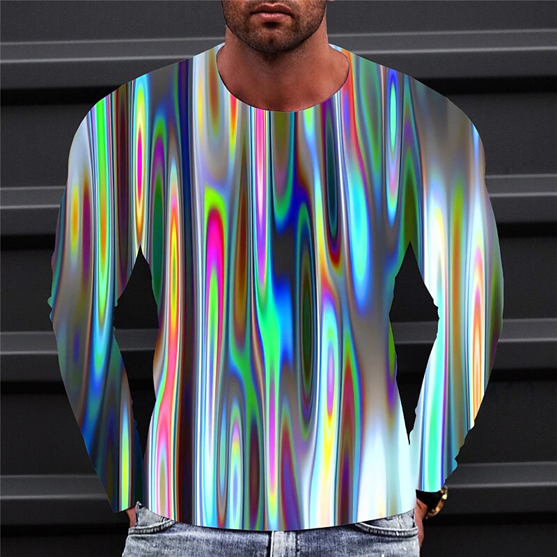 Men's Metallic Gradient Style Graphic Tee
