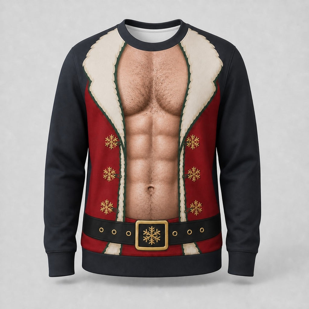 Christmas Santa Print Plus Size Sweatshirt