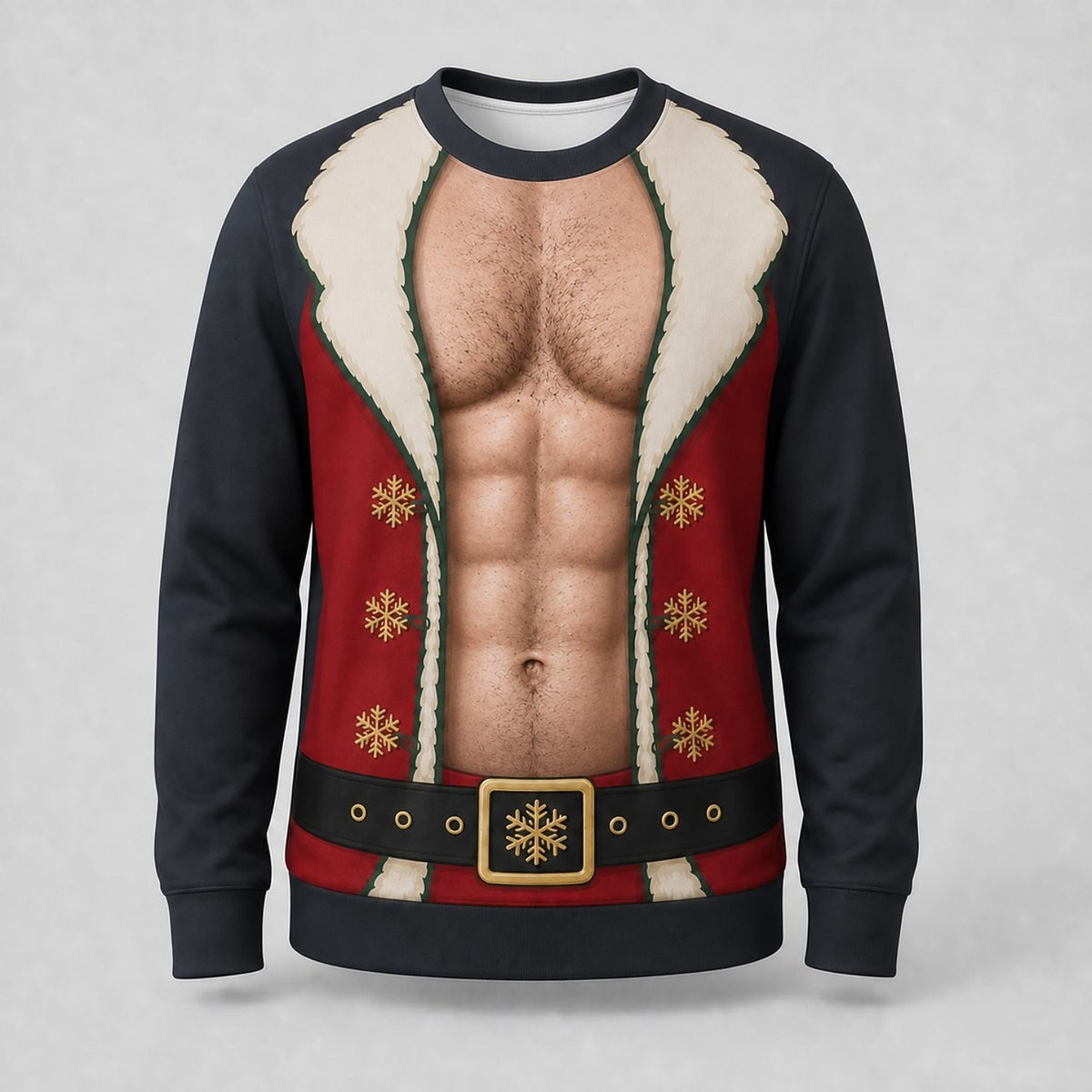 Christmas Santa Print Plus Size Sweatshirt