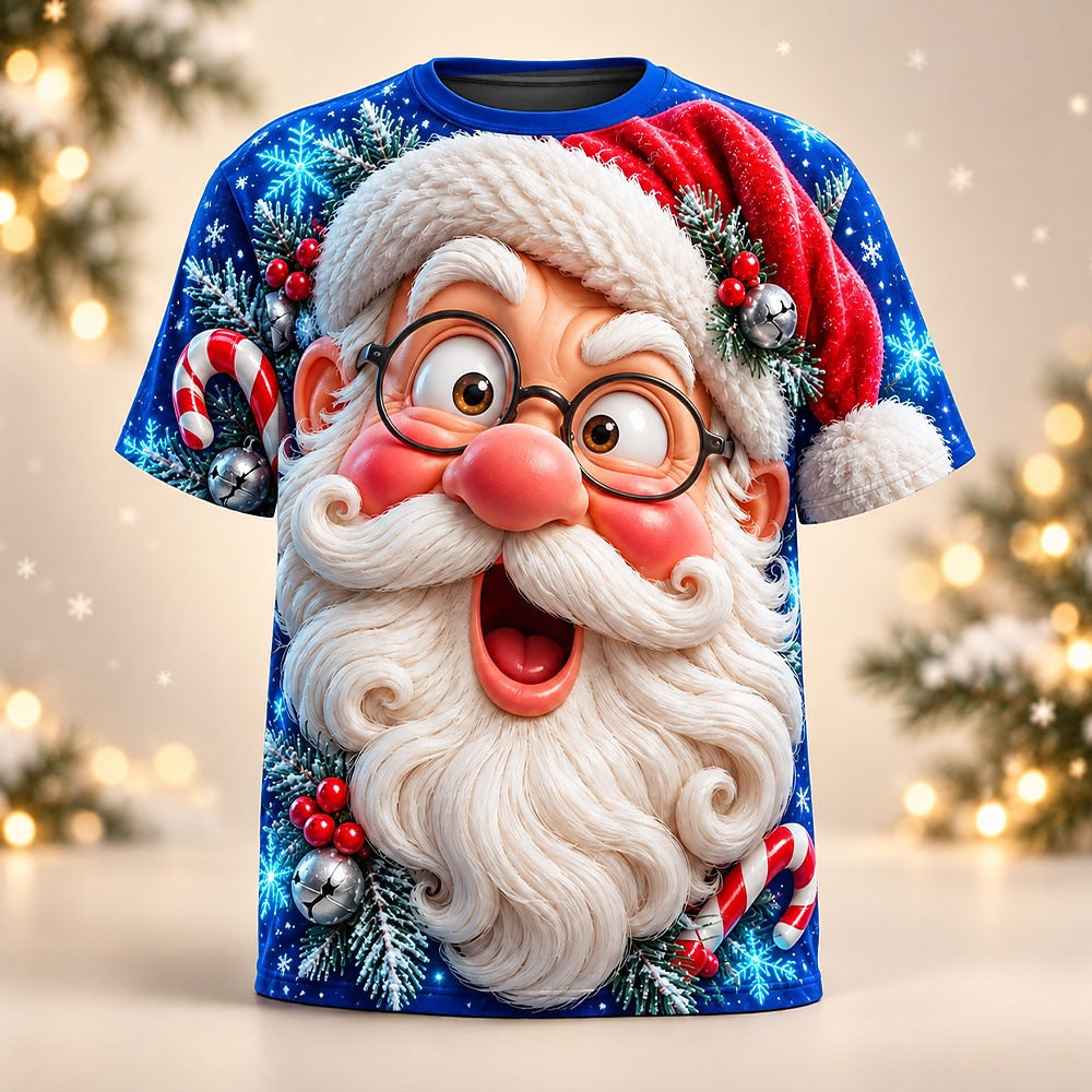 Men's Santa Claus Festive Short Sleeve Tee