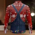 Christmas Rooster Animal Costume Button Shirt
