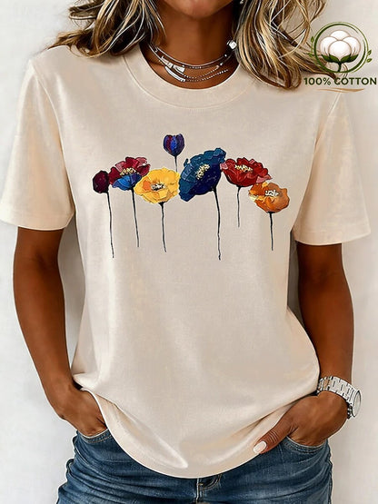 Women's Cotton Wildflower Graphic Tee